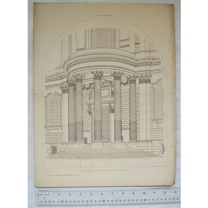 1889 photo-litho North Porch St. Paul's Cathedral