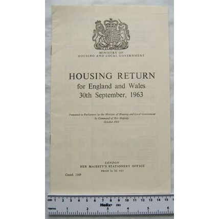 1963 Housing Return for England and Wales, September
