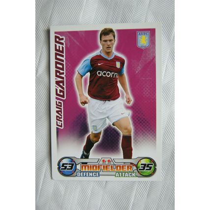 2008/09 Topps Match Attax Trading Card - Craig Gardner, Aston Villa