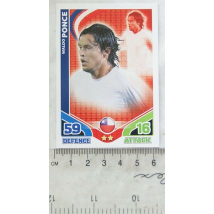 2010 Topps Match Attax World Cup Trading Card - Chile, Waldo Ponce