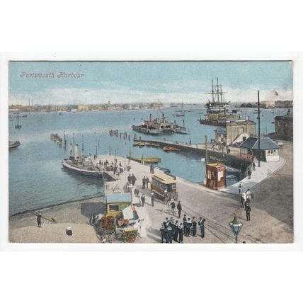 The Harbour Portsmouth Postcard 1904 Hampshire