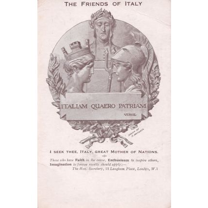Friends Of Italy Mother Of Nations Military Leaders Old Postcard