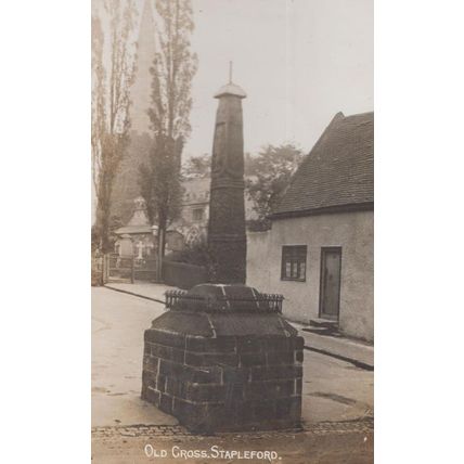 Old Cross Stapleford Nottingham Antique Real Photo Postcard