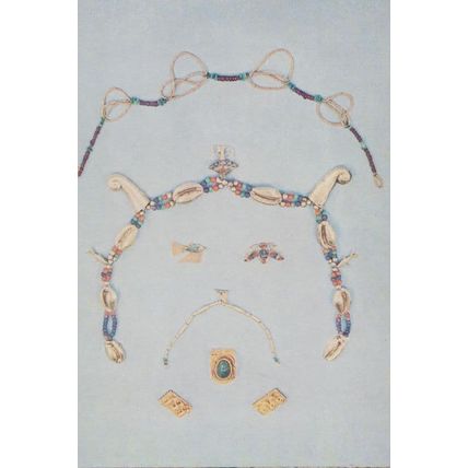 Egyptian Jewellery Nubkheperre Inyotef Dynasty XVII Egypt Gold Museum Postcard