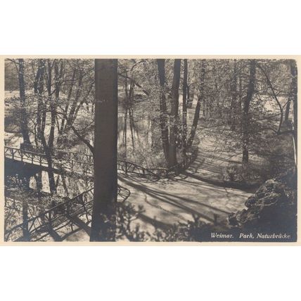 Weimer Park Germany Naturbrucke Old German WW2 Postcard