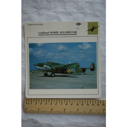 Lockheed Model 18 Lodestar - USA - Transport & Utility - Collectors Club Card