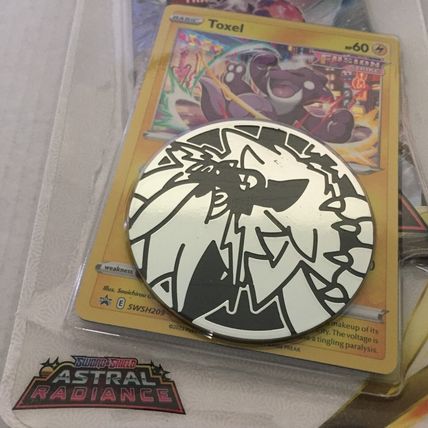 New Pokemon Holo Toxel Astral Radiance Blister Pack + Coin