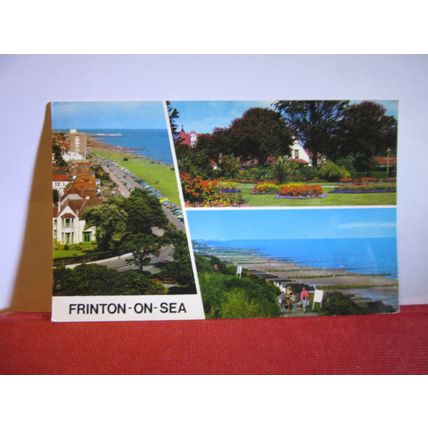 multiview, FRINTON-ON-SEA, ESSEX , used postcard Colourmaster 1973 pm =