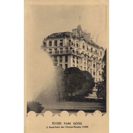 Elysee Park Hotel French Antique Real Photo Postcard