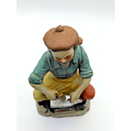 Vintage Blacksmith Anvil Worker Gentleman Porcelain/Ceramic Figurine Farmhouse