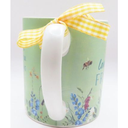 Loveliest Friend Fine China Mug Floral with Green Background 8.5 CM Verse Gift