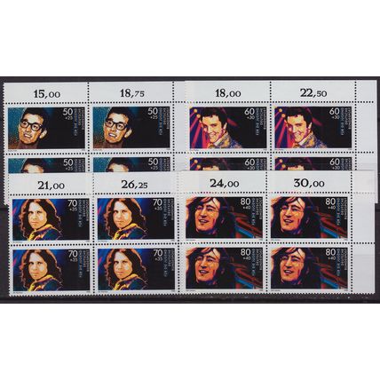 GERMANY BUND [1988] MiNr 1360-63 ( **/mnh ) [01] Musik Eckrand 4er