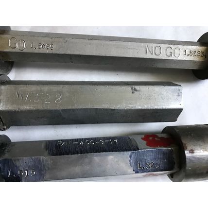 lot THE PIPE MACHINERY GO NO GO PLUG GAGE 1.515 1.520 1.5069 1.5123 1.528,AD