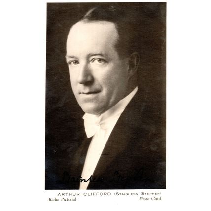 Arthur Clifford Stainless Stephen Comedian Old Hand Signed Photo Card