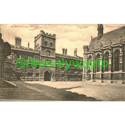 Exeter College, Oxford, Oxon, Valentines Postcard