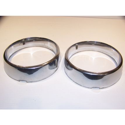 1966 CHRYSLER 300 RH HEADLIGHT BEZELS OEM PAIR #2578994