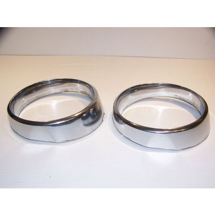 1966 CHRYSLER 300 RH HEADLIGHT BEZELS OEM PAIR #2578994