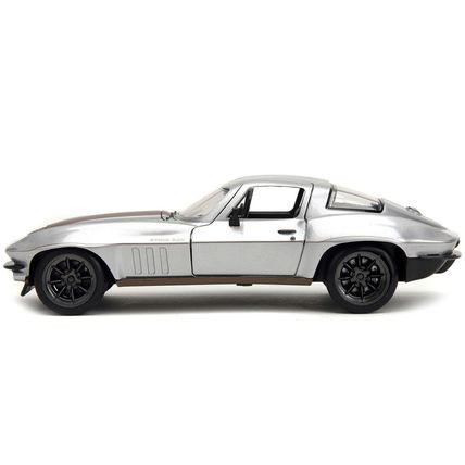 1966 Chevrolet Corvette Silver Metallic with Bronze Stripes "Bigtime Muscle" ...