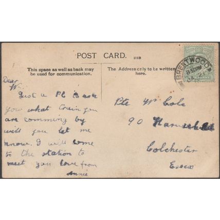Fire at Wilson's Corner, Brentwood, Essex, 1909 - RP Postcard