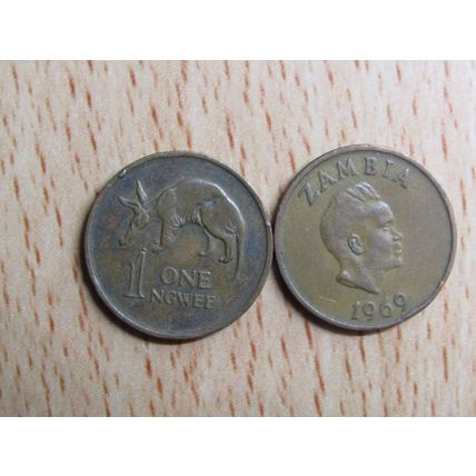 Zambia 1969 1 Ngwee Coin