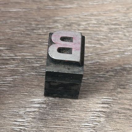 Letterpress letter B 13mm Hot Metal Type Linotype Printing Font Display Gift GC