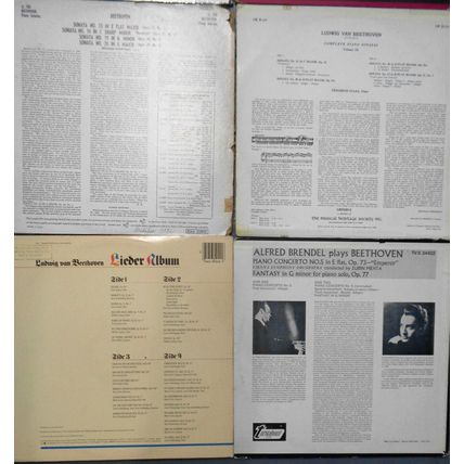 16 Beethoven LPs: Balachowski Richter Van Cliburn Schnabel Badura-skoda Brendel