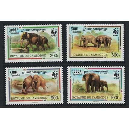 Cambodia WWF Malayan Elephant 4v 1997 MNH SG#1620-1623 MI#1680-1683 Sc#1597 a-d