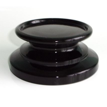 Sowerby Art Deco Black Glass Plinth / Base For Large Elephantine Bowl PN 2614B.