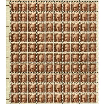 Ernest Taylor Pyle Sheet of 100 - 16 Cent Postage Stamps Scott 1398