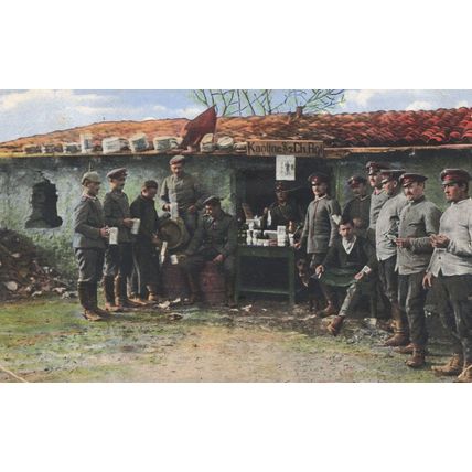 German Soldiers Military War Canteen Food Rations Sent By Soldier WW1 Postcard