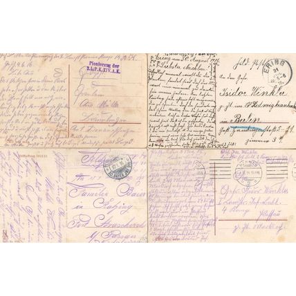 German Soldier Bomb Damage Injured 4x Sent By WW1 Soldier Postcard s