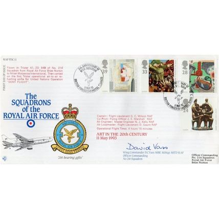 Squadrons Of The Royal Air Force 20th Century Art Painting Hand Signed FDC