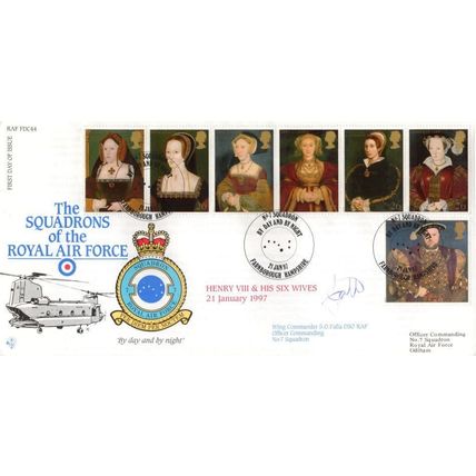Squadrons Of The Royal Air Force Henry VIII Six Wives Flown Hand Signed FDC