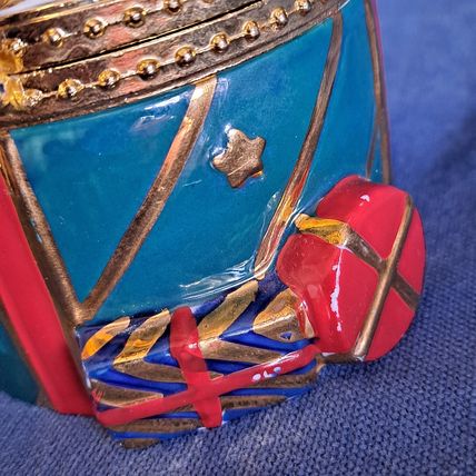 SANTA CLAUS TRINKET BOX Ceramic Ceramic jewelry holder Christmas Ring Pill Gift
