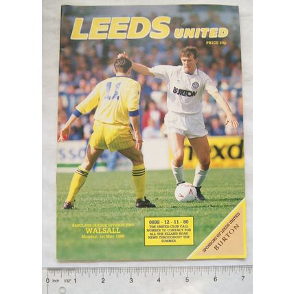1989 programme Leeds United v. Walsall