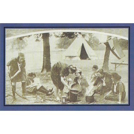 Postcard Danish Girl Guides Lord Waring Estate London 1922 Children Nostalgia