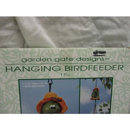 Ed's Variety Store Garden Gate Hanging Resin Bird Feeder 7-1/2" Diameter