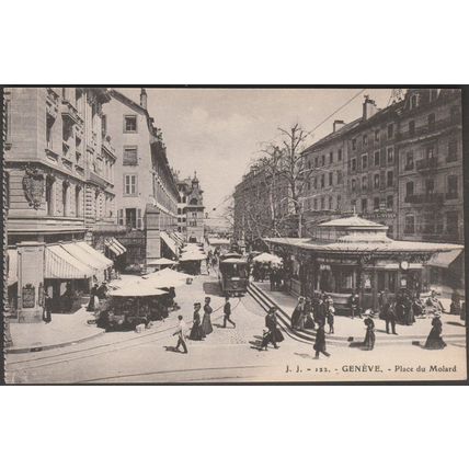 Place du Molard, Genève, c.1905-10 - Jullien Frères CPA JJ122