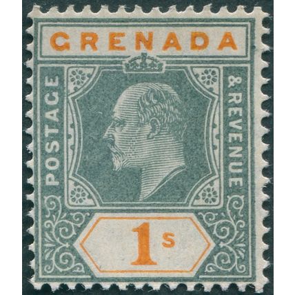 Grenada 1905 1s. green & orange SG73 unused