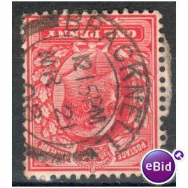 GB stamps 1902-10 KEV11 - 1d SG219 Bracknell 3