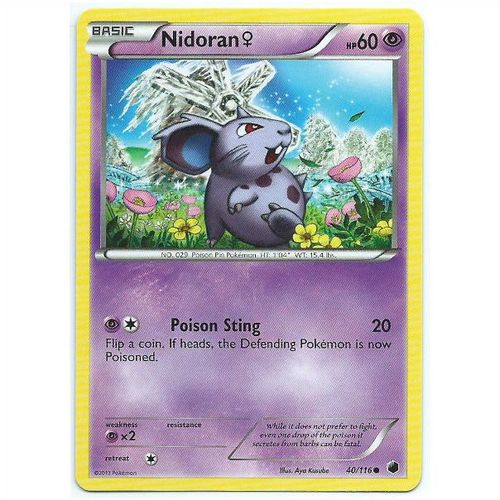 Pokemon Black & White Plasma Freeze - #40/116 - Nidoran