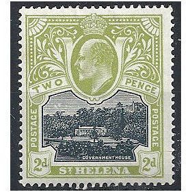 St Helena 1903 SG57 2d Black & Sage-Green Mounted Mint . ..