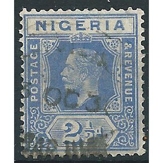 Northern Nigeria 1921 SG21 2 1/2d Bright Blue Good/Fine Used ....