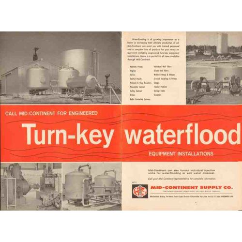 mid-continent supply company 1962 turn-key waterflood equip vintage ad