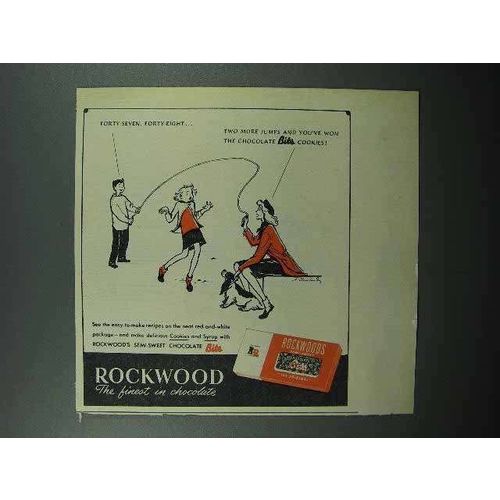 1947 Rockwood's Chocolate Bits Ad - Jump Rope