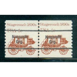 1898Ab 4c Stagecoach Fine MNH Dry Gum CNP Left 5 W0507