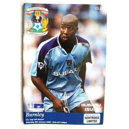 2000 programme Coventry v. Burnley, FA Cup 4th round