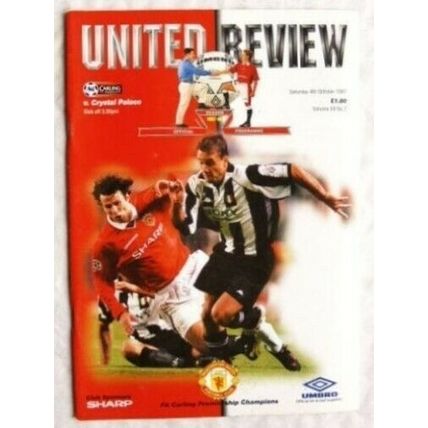 1997 programme Manchester United v. Crystal Palace