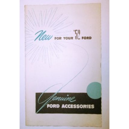 1952 Ford Passenger Car Owner's Manual And Other Dealership Brochures