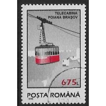 Mi 5088: 675 L. bright scarlet & black Definitive: Transport: Cable Car, Braşov.